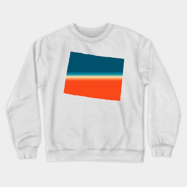 Colorado State Retro Map Crewneck Sweatshirt by n23tees